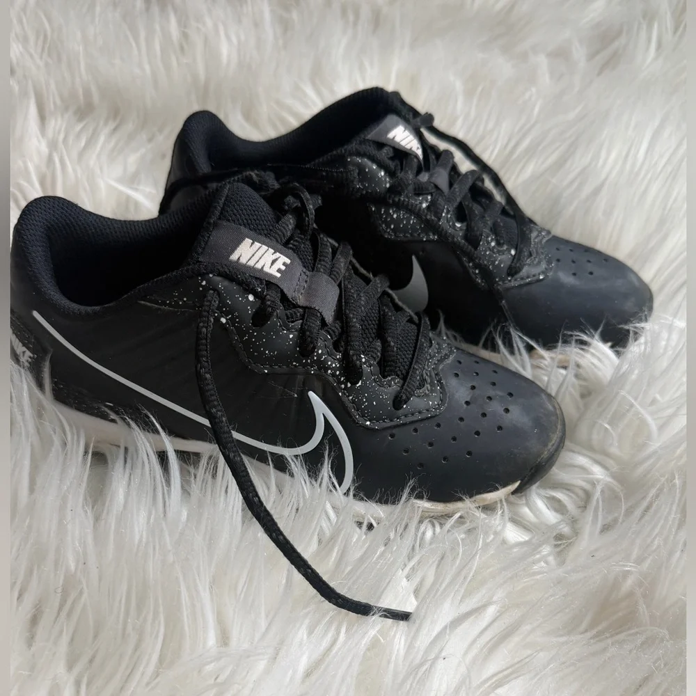 Nike Black and White Speckled Baseball Cleats